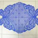 Unikatno kvačkan prtiček "metulj"